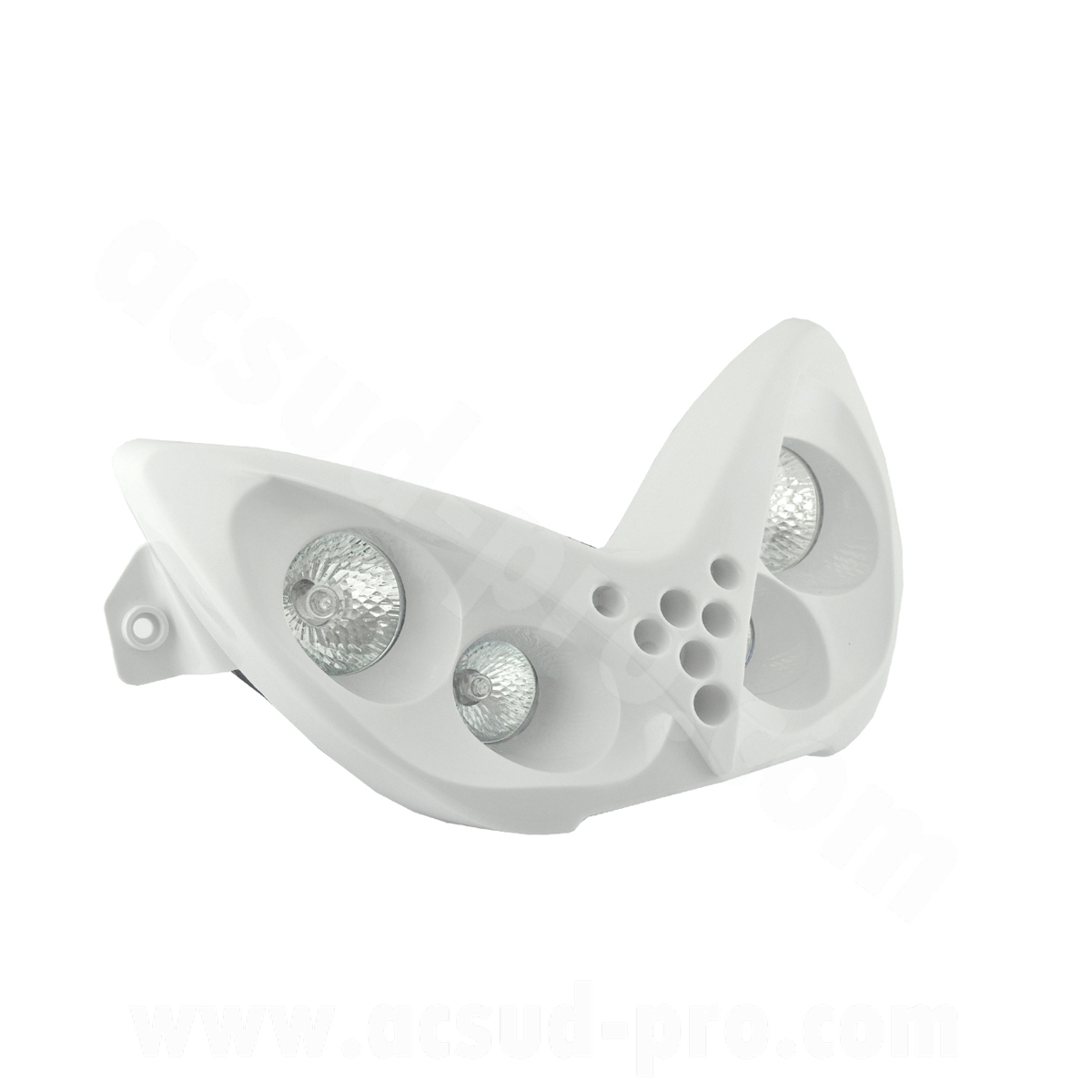 Double optique TNT 4 lampes halogène adaptable MBK Nitro / Yamaha Aérox blanc