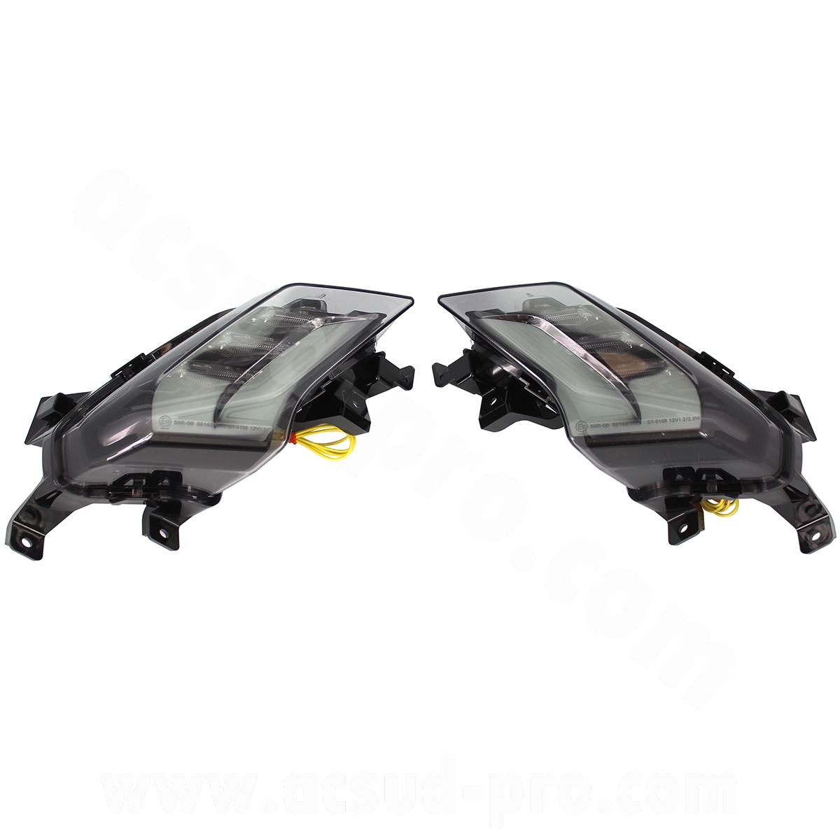 Feu arrière à LED complet RB Max adapté Yamaha TMAX 530 2017-2019 homologué fumé clignotant intégré (la paire)