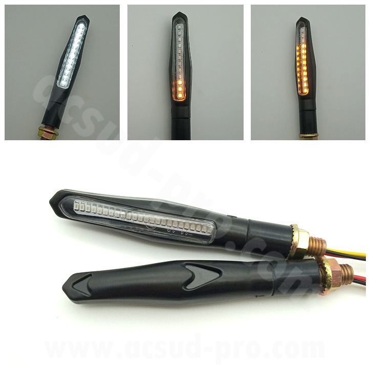 Clignotant homologué OPM Nevada séquentiel indicateur progressif à LEDs + feu de jour (la paire) - vue 2