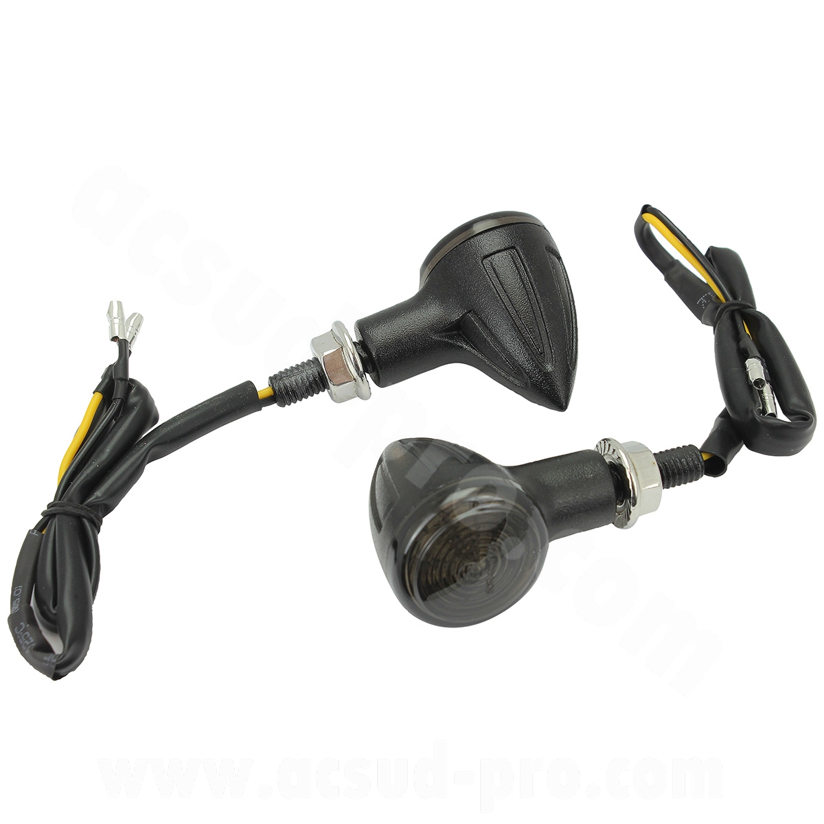 Clignotant homologué OPM Gibson à LEDs noir fumé (la paire)