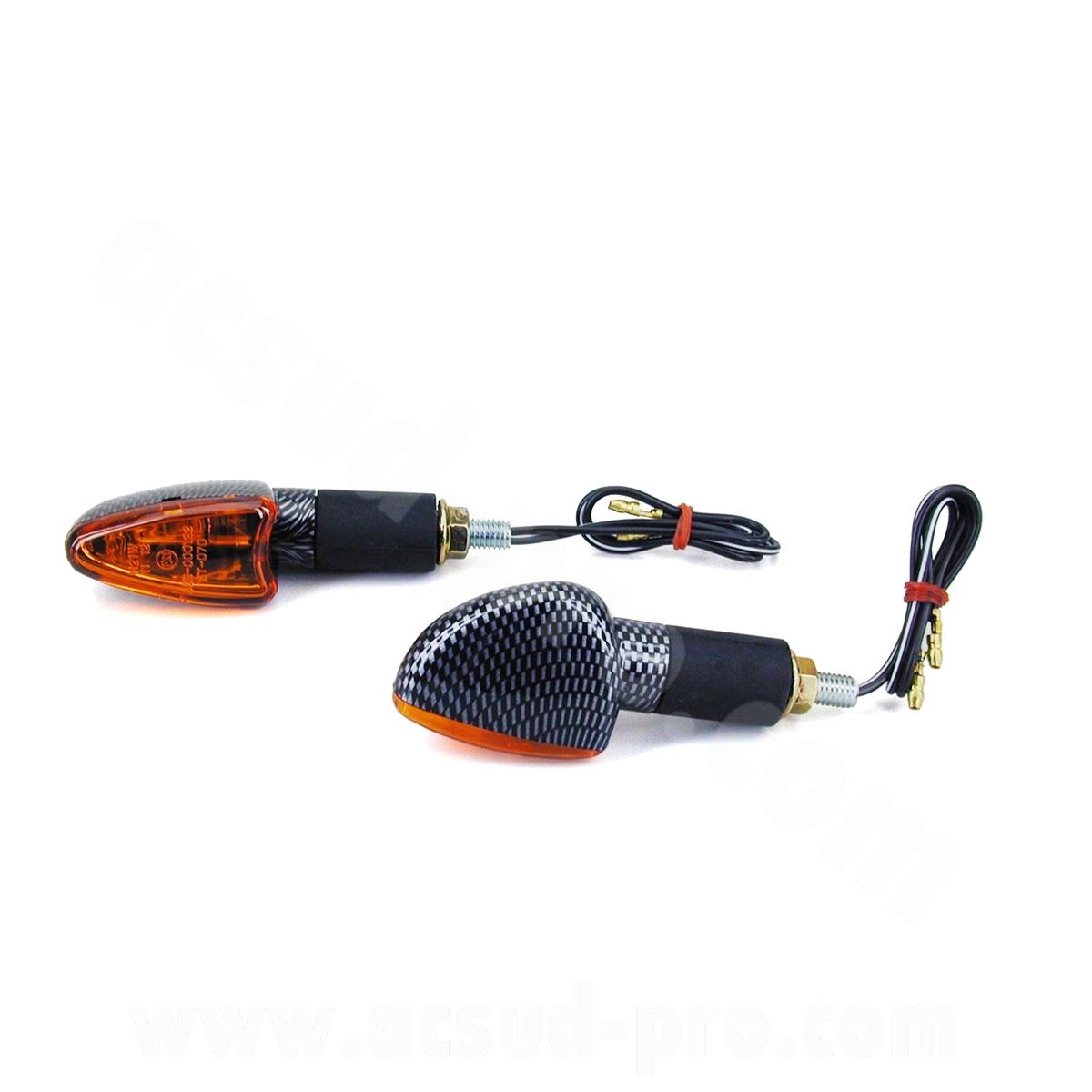 Clignotant homologué TNT Demon imitation carbone 21W (la paire)