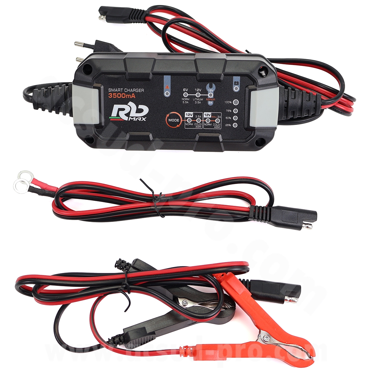 Chargeur et mainteneur de batterie RBMAX 6-12V 3.5A STD/AGM/SLA/LiFePO4/GEL