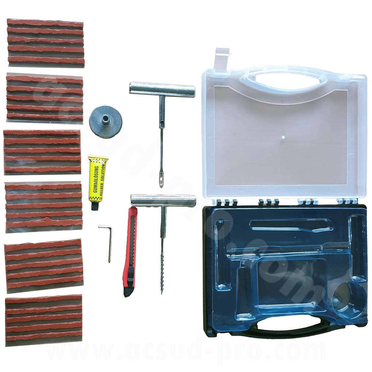 Mallette nécessaire de réparation pneu tubeless à mèche - vue 2