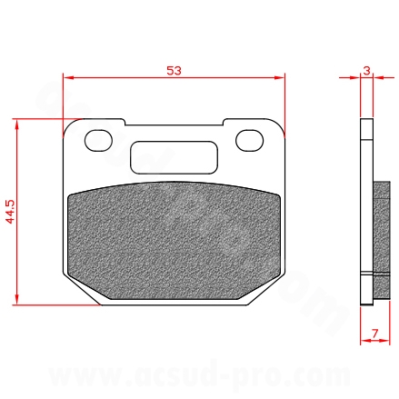 Plaquette de frein arrière Brenta BR3134 maxiscooter adaptable étrier radial Frando/Voca/G-Force/Stage 6/RPM/Suzuki RG Gamma