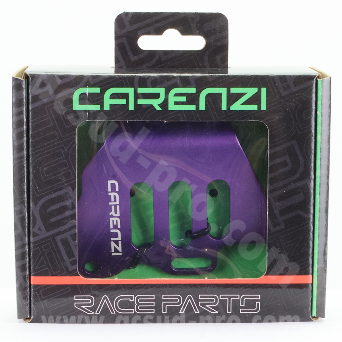 Platine de protection aluminium maître-cylindre arrière Carenzi Evo adaptable mécaboîte 50 cc violet - vue 2