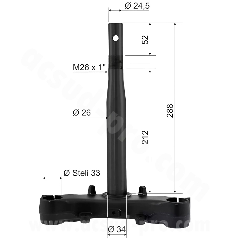 Fourche maxiscooter Honda SH 125-150 cc 2013-2016 (OEM : 53219-K01-900) - vue 2