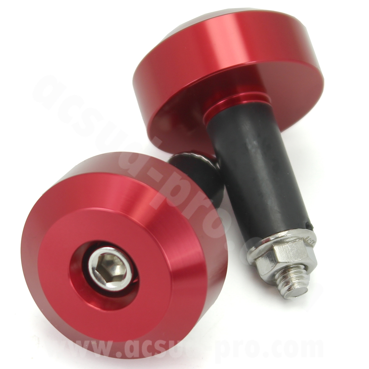 Embout guidon OPM Dingo rouge Ø14 mm (la paire)