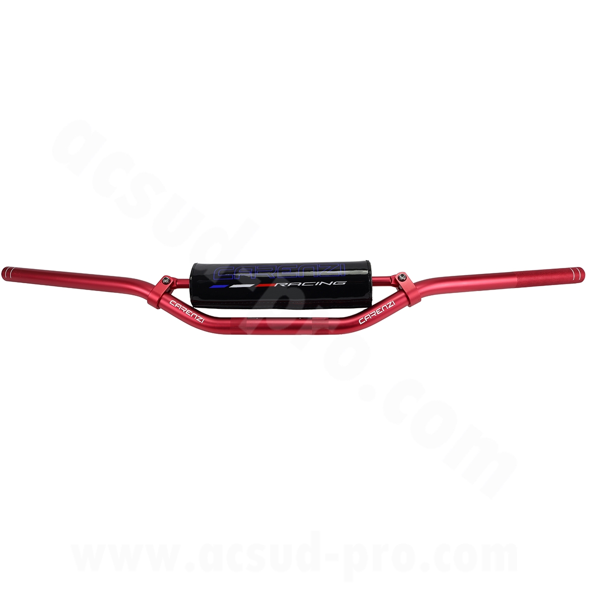 Guidon moto-cross Mecaboite Carenzi Evo avec mousse Ø22 mm (L 810 mm / H 50 mm) rouge