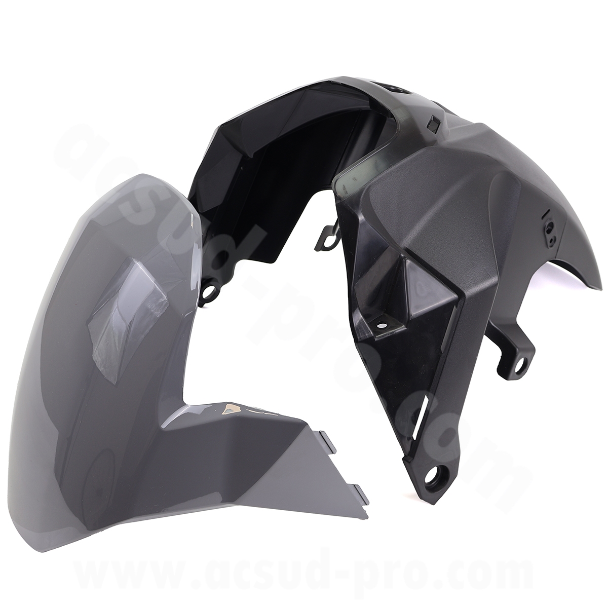 Ensemble garde-boue avant adapté Honda X-ADV 750 cc 2021-2024 gris Nardo (2 pièces) - vue 2