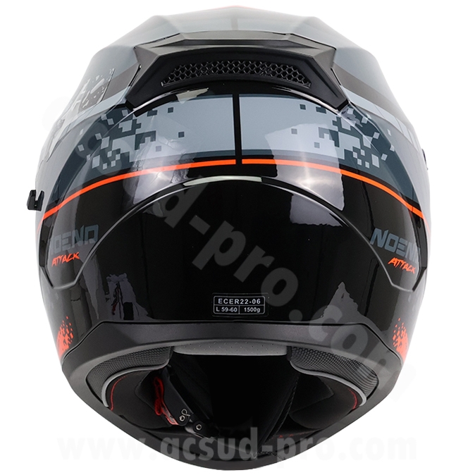 Casque intégral double écran Noend Attack SC-33 noir rouge XS - vue 6