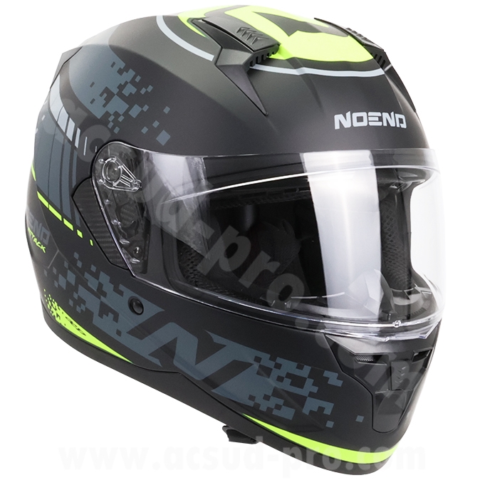 Casque intégral double écran Noend Attack SC-33 noir jaune S - vue 4
