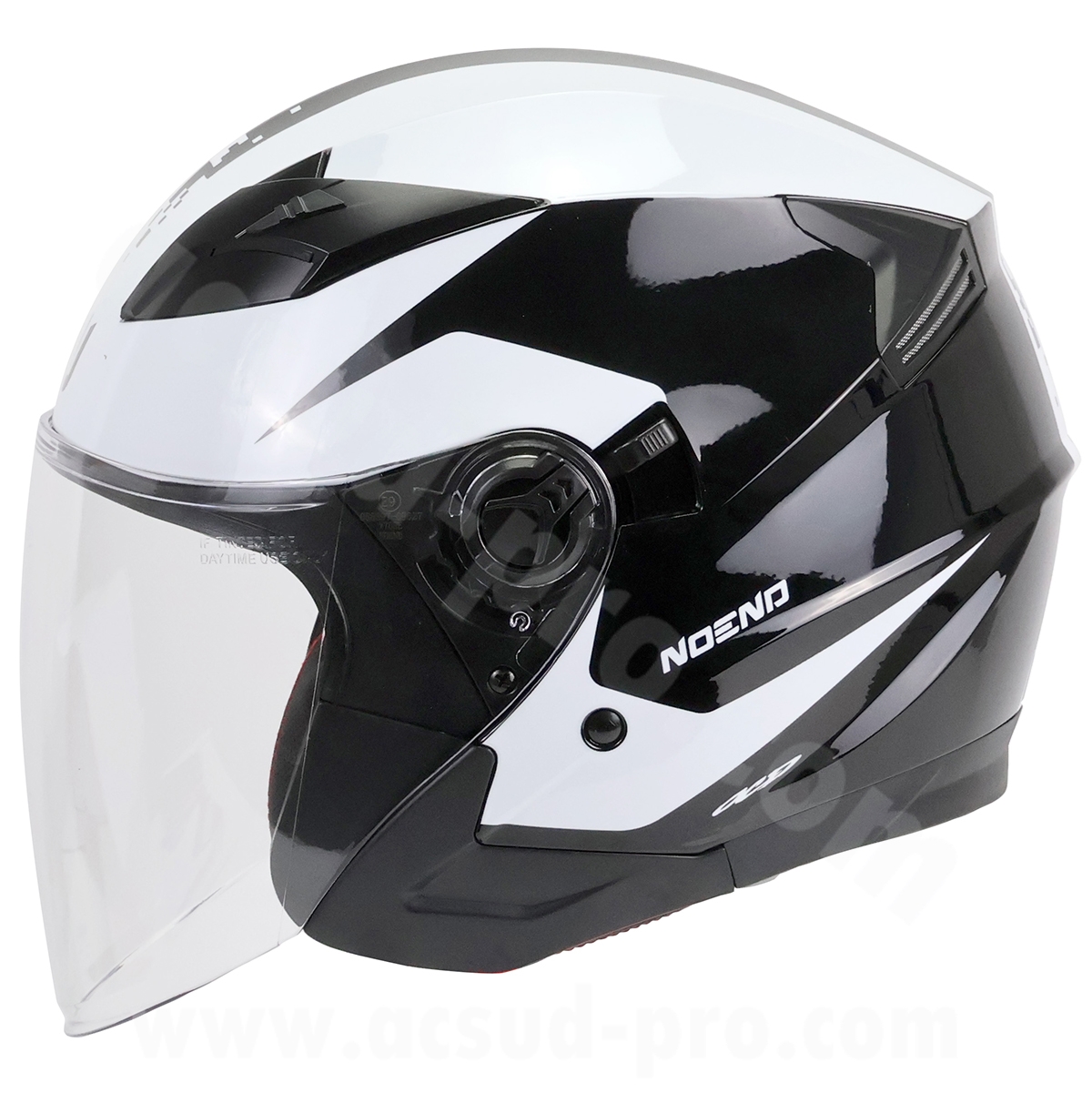 Casque jet City-X noir blanc double écran XS - vue 2