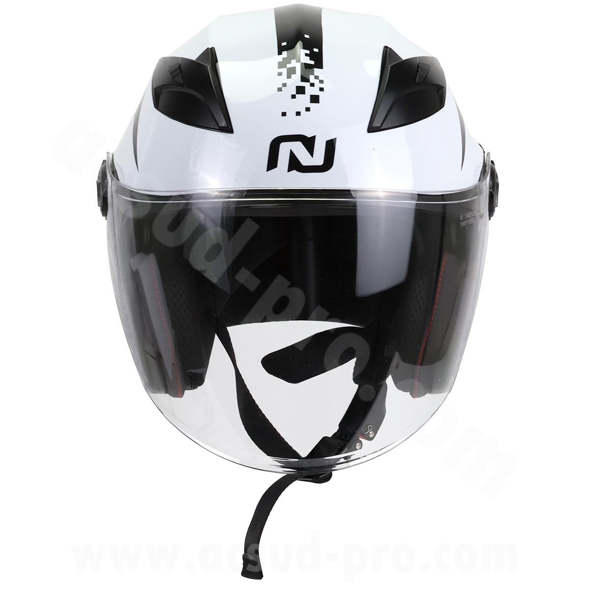 Casque jet City-X noir blanc double écran XS - vue 3