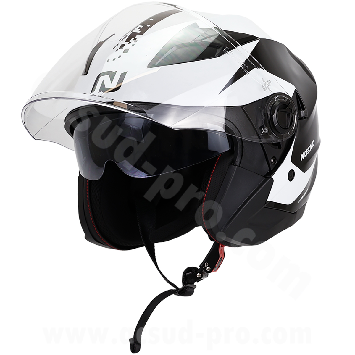 Casque jet Noend City-X noir blanc double écran S - vue 7