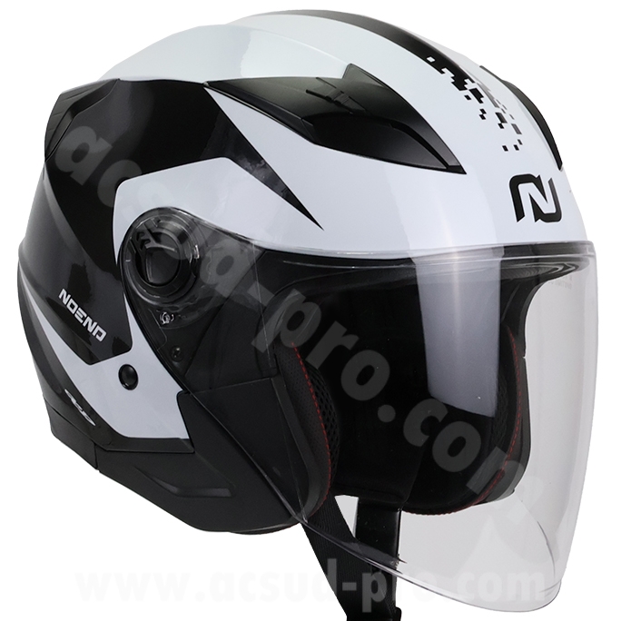 Casque jet Noend City-X noir blanc double écran L - vue 4