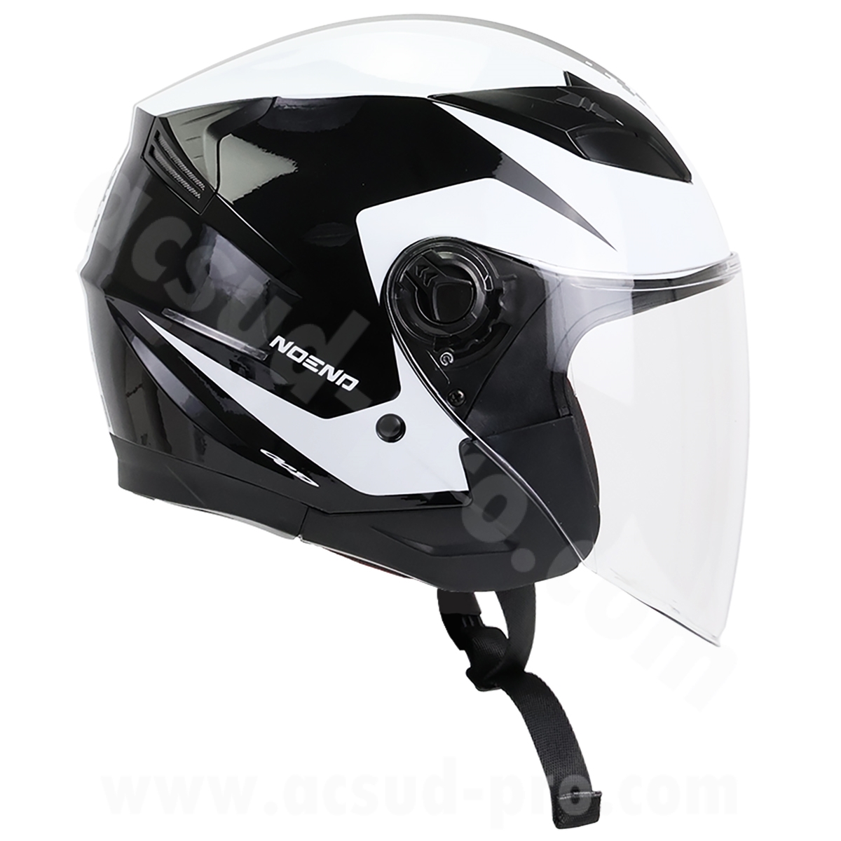 Casque jet City-X noir blanc double écran XL - vue 5