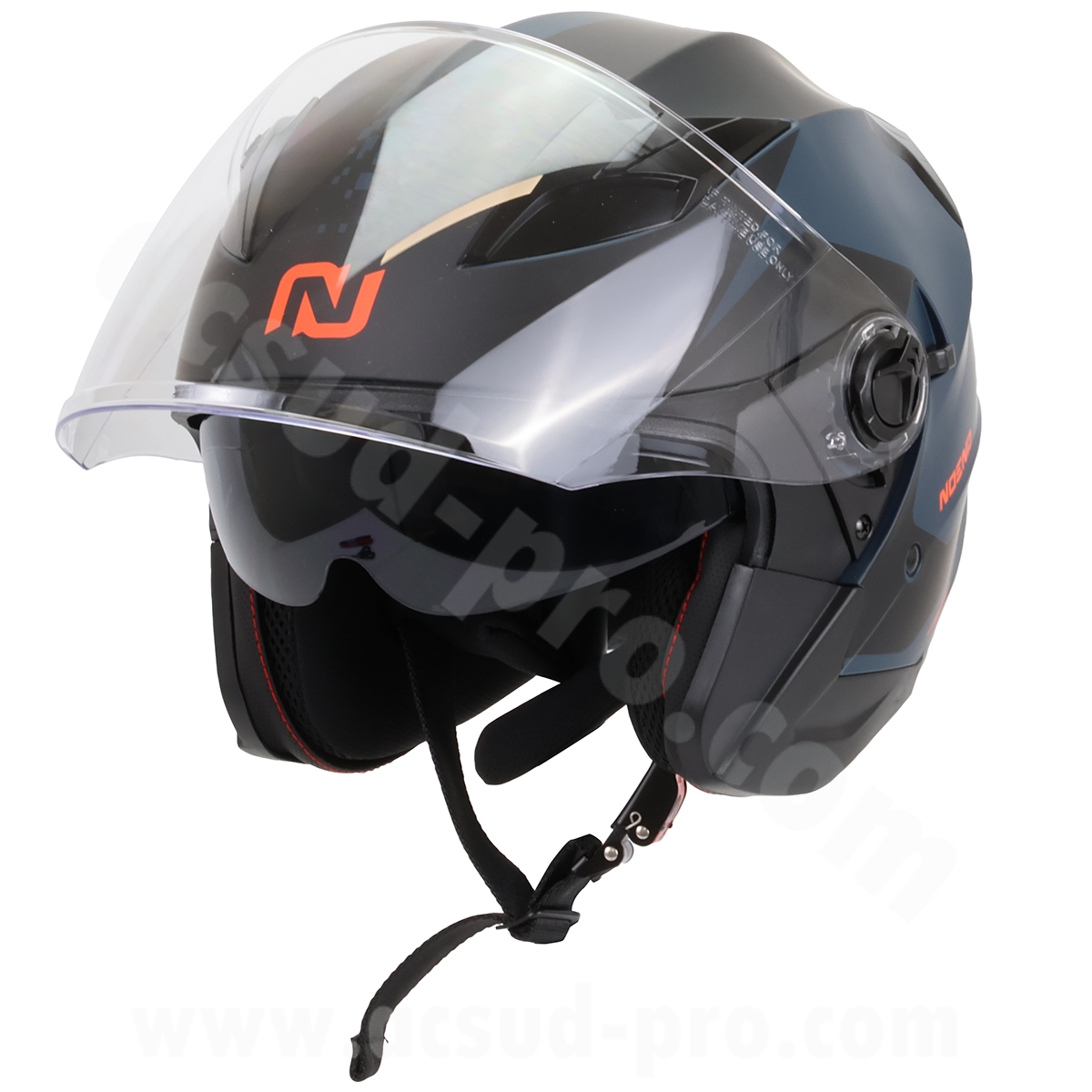 Casque jet Noend City-X noir bleu double écran M - vue 7