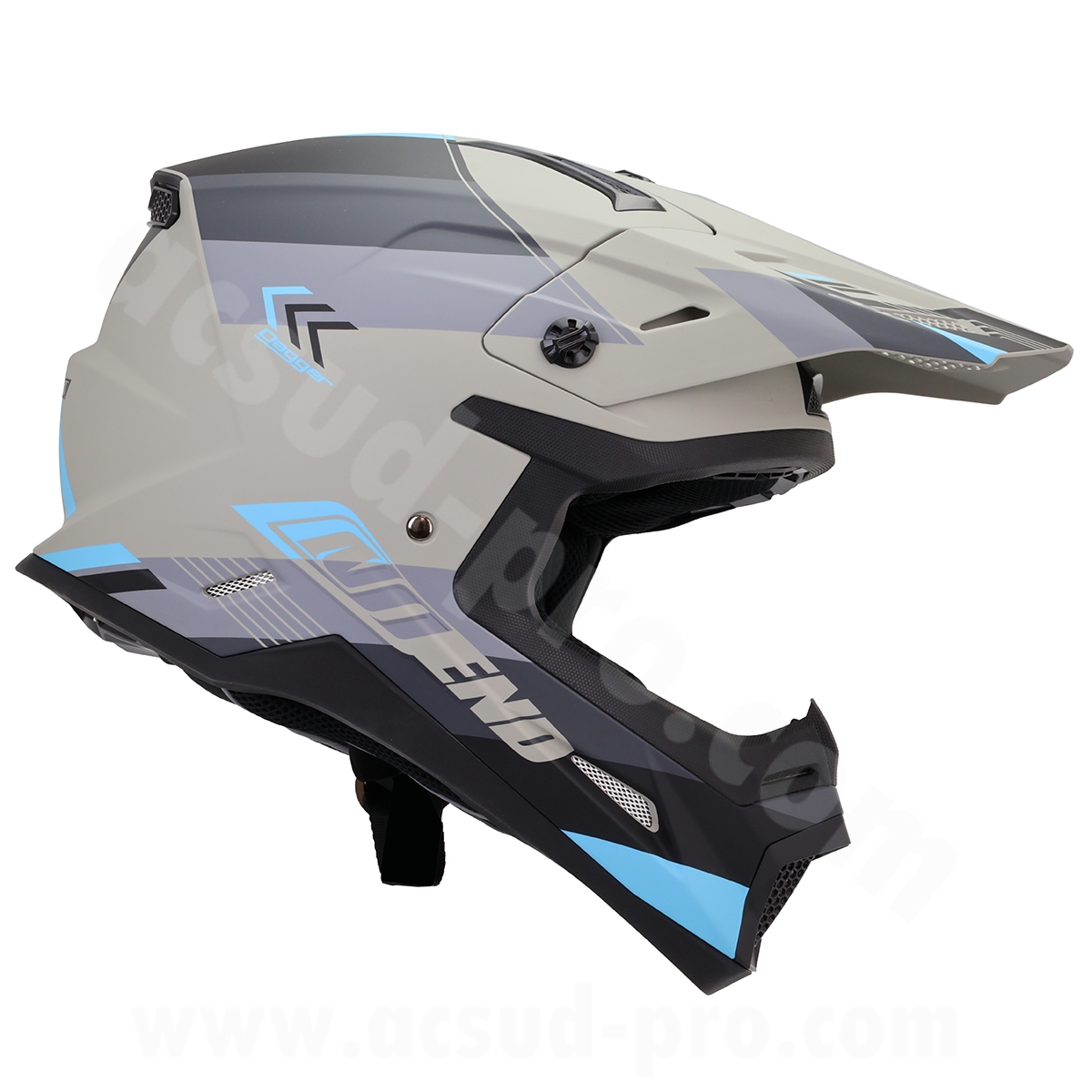 Casque cross Noend Dagger gris bleu mat XXL - vue 5