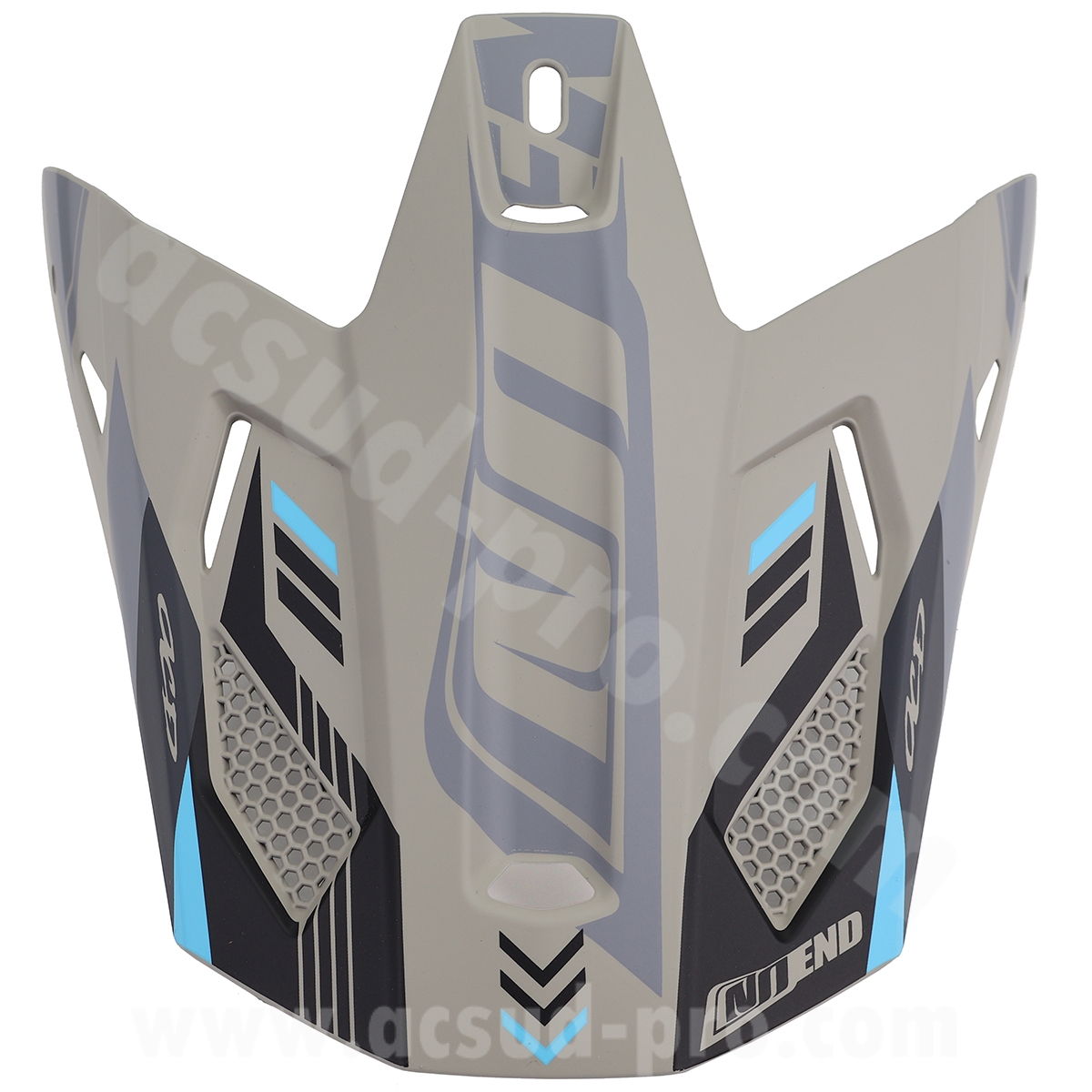 Visière casque cross Noend Dagger gris bleu mat