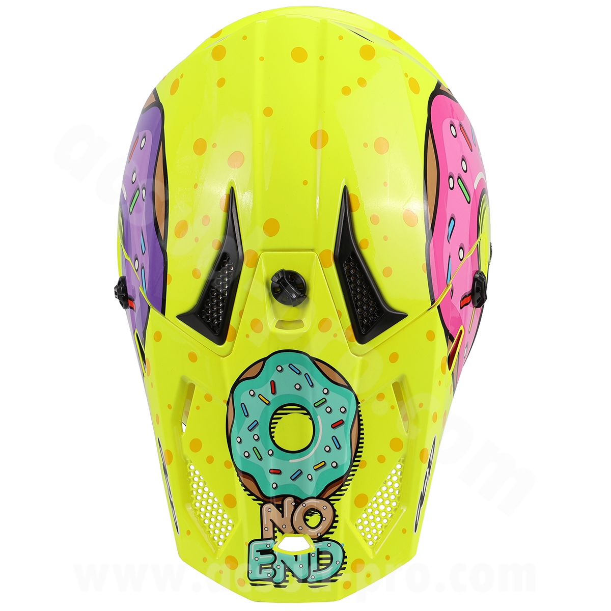 Casque cross Noend Donuts jaune S (55-56 cm) - vue 5