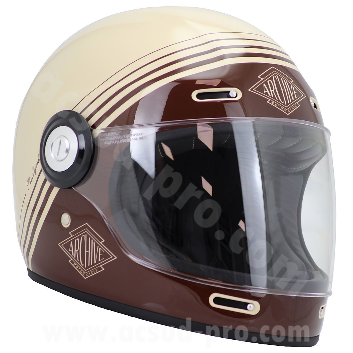 Casque intégral Archive Vintage The Legend fibre brown taille XL - vue 5