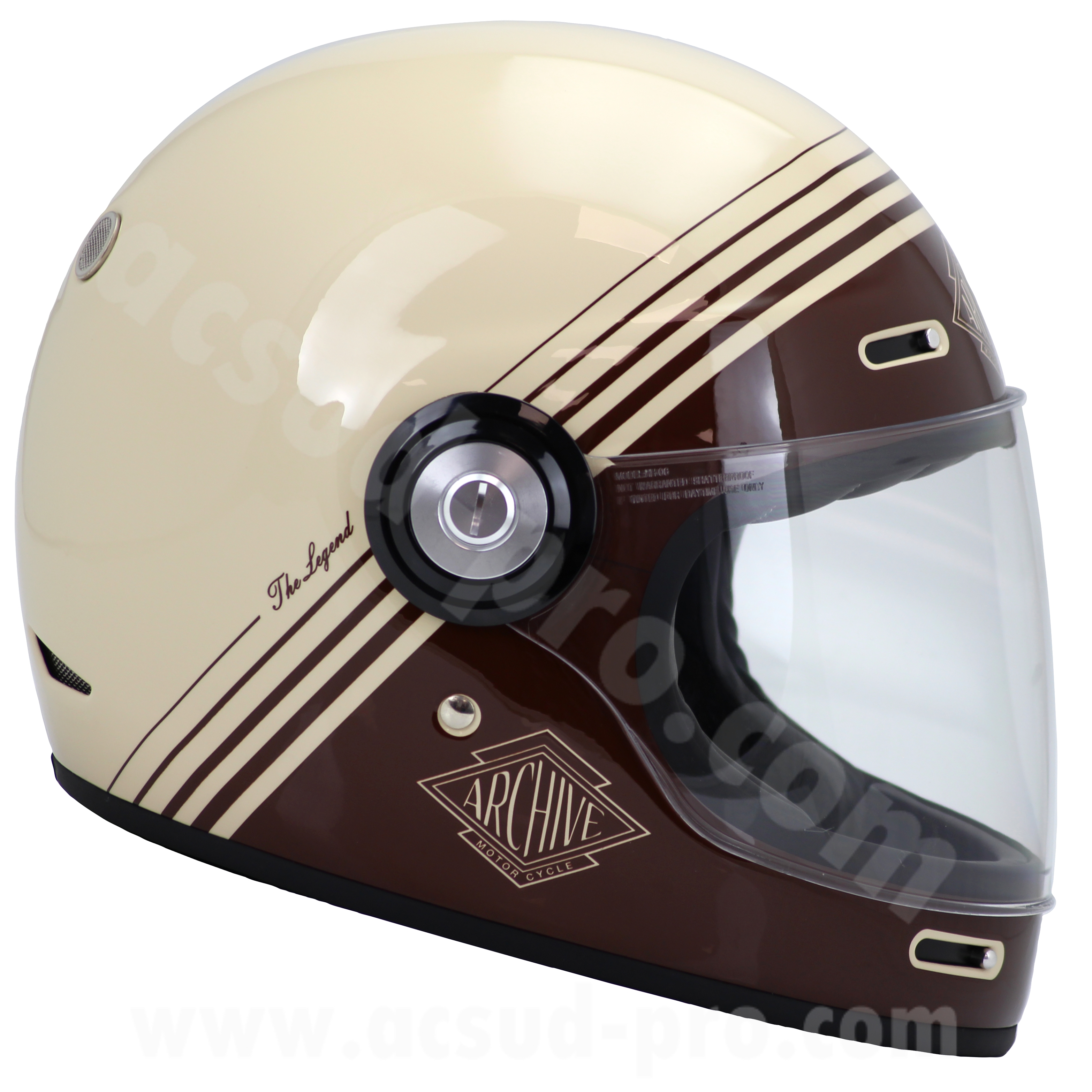 Casque intégral Archive Vintage The Legend fibre brown taille XL - vue 6