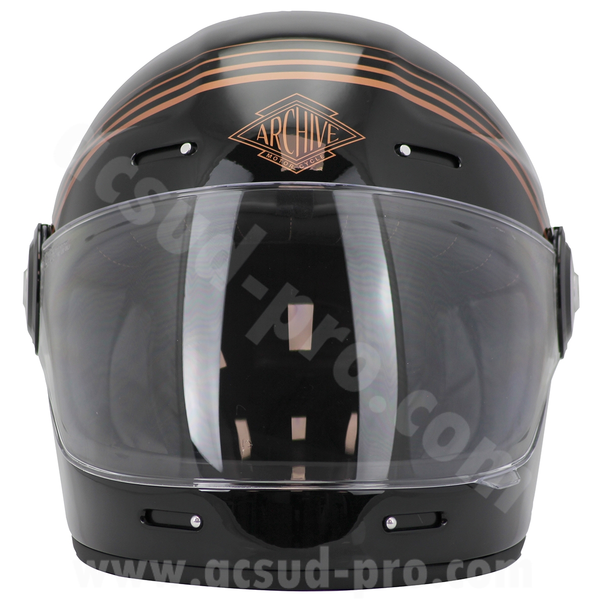 Casque intégral Archive Vintage The Legend fibre noir/or taille L - vue 4