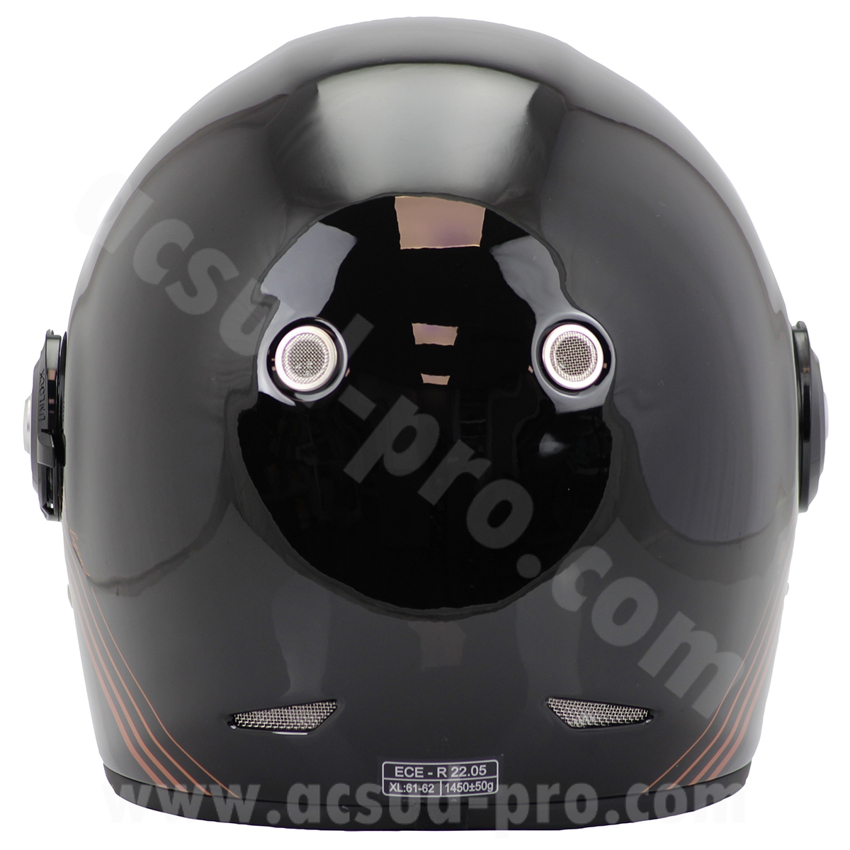 Casque intégral Archive Vintage The Legend fibre noir/or taille L - vue 7