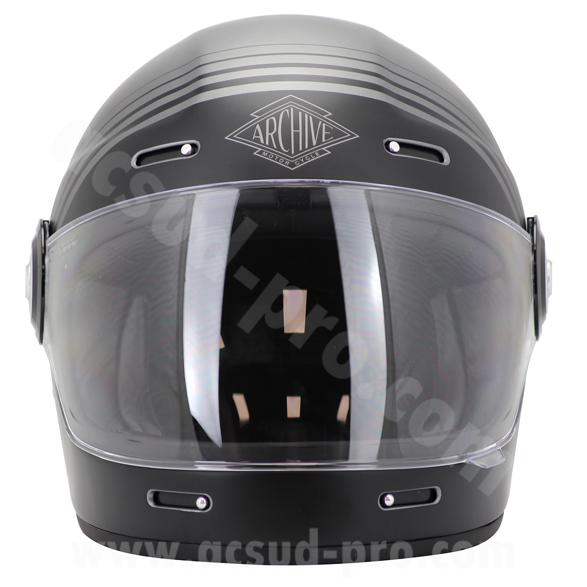 Casque intégral Archive Vintage The Legend fibre grise taille L - vue 4