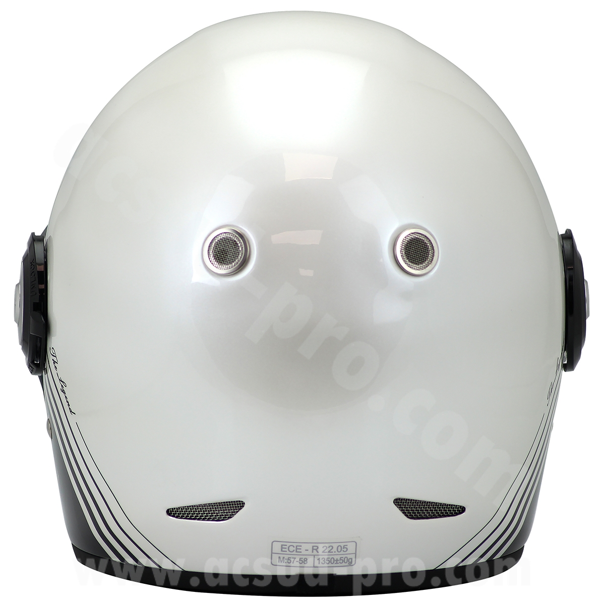Casque intégral Archive Vintage The Legend fibre blanc taille M - vue 7