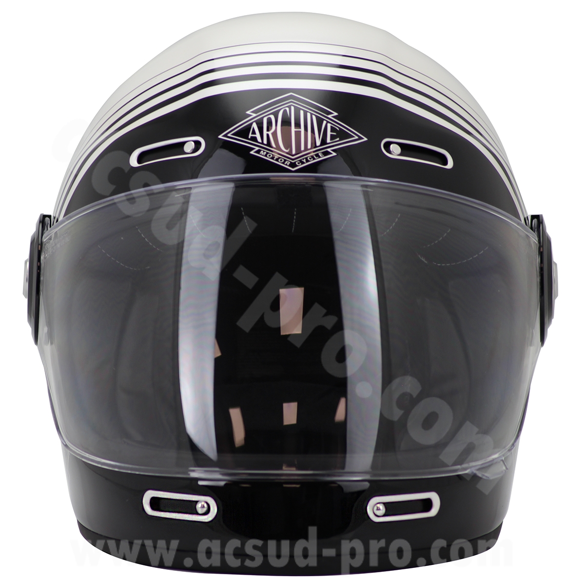 Casque intégral Archive Vintage The Legend fibre blanc taille XXL - vue 4