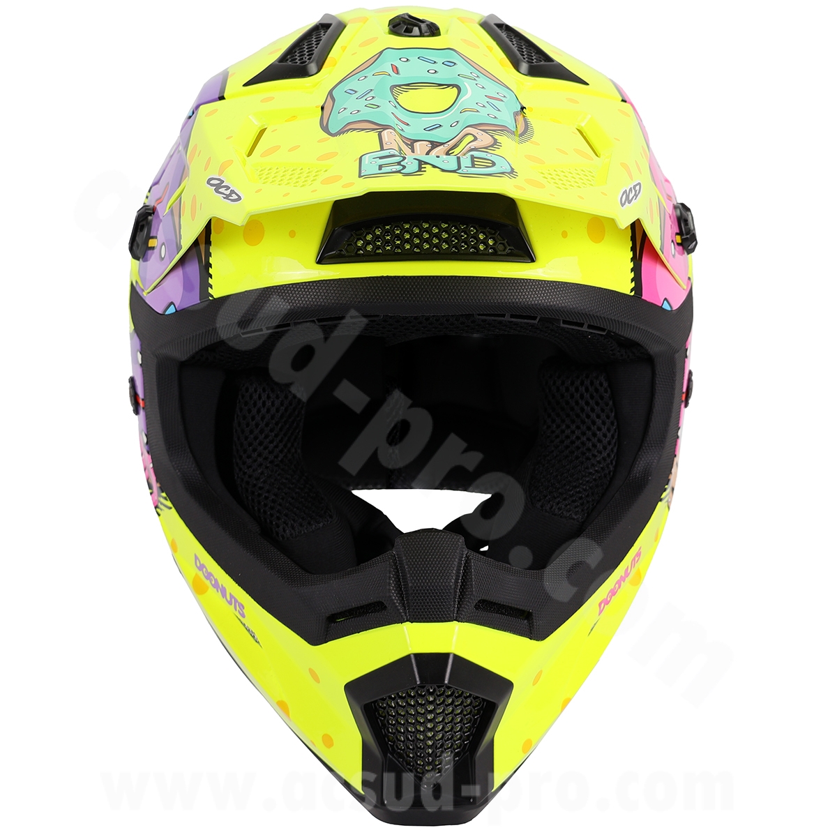 Casque cross enfant Donuts Noend jaune fluo (47-48 cm) UN-R22.06 - vue 3