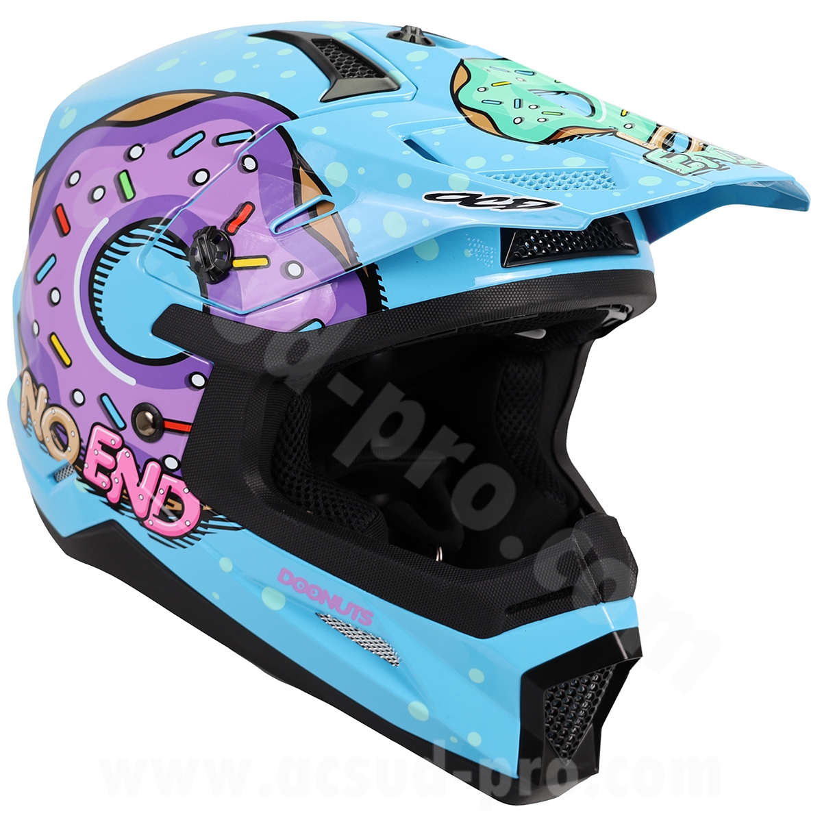 Casque cross enfant Donuts Noend bleu XL (53 cm) UN-R22.06 - vue 4