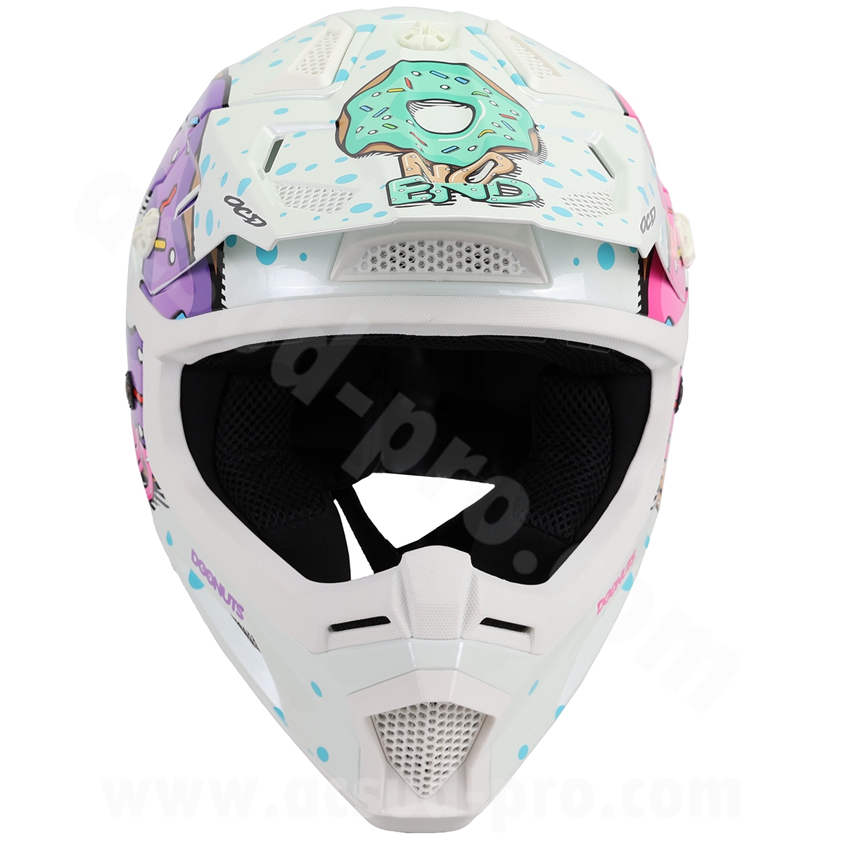 Casque cross enfant Donuts noend blanc YM (49-50 cm) UN-R22.06 - vue 4