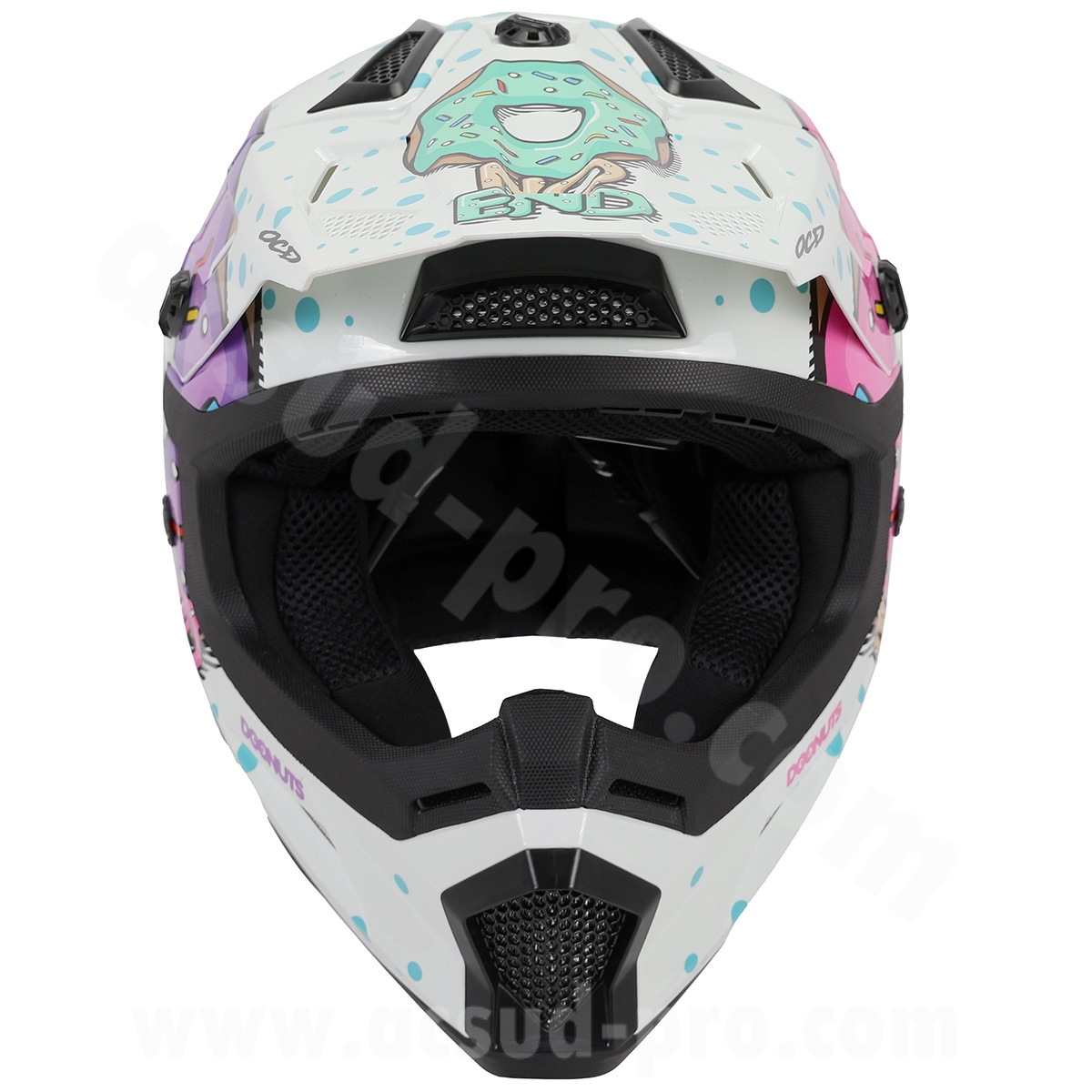 Casque cross enfant Donuts noend blanc YM (49-50 cm) UN-R22.06 - vue 5