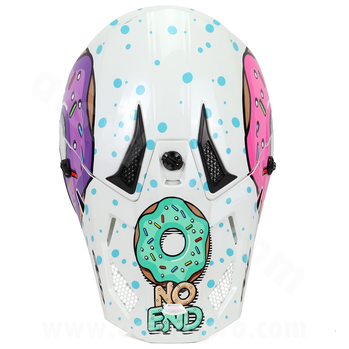 Casque cross enfant Donuts noend blanc YM (49-50 cm) UN-R22.06 - vue 10