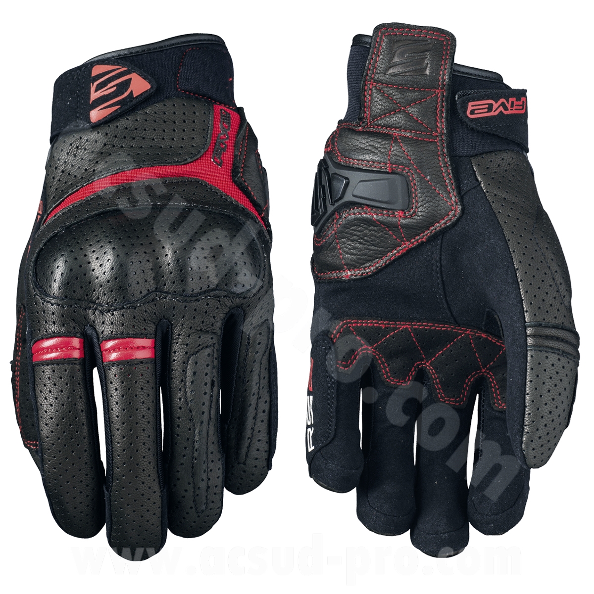 Gants Five RS2 rouge taille L (homologation EN13594-2015)