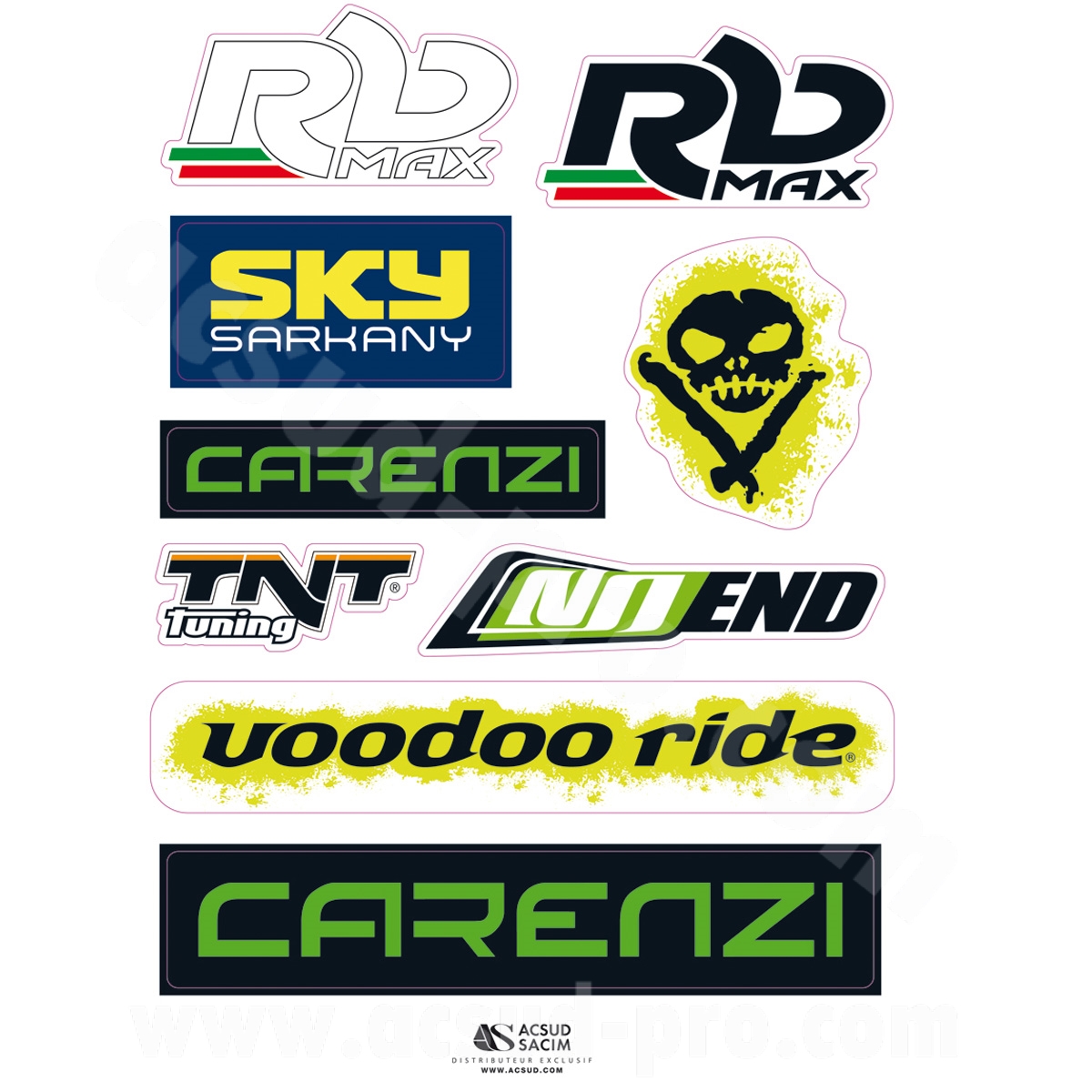 Planche autocollants RB max Carenzi Noend 210 x 300 mm