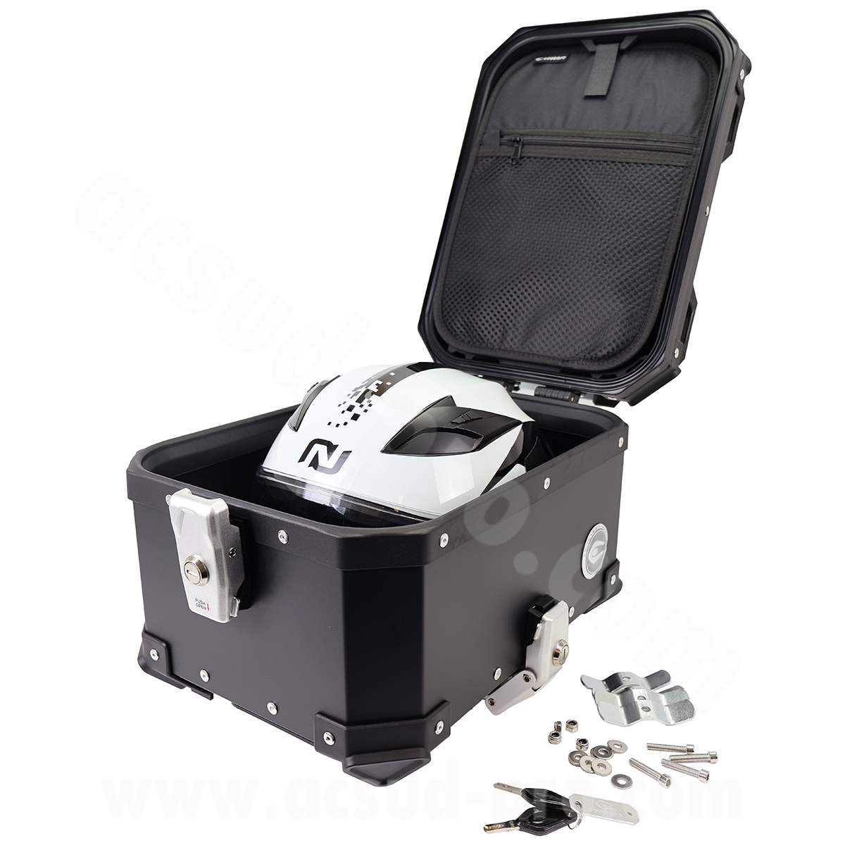 Top case moto scooter Coocase X1 aluminium série 30 litres noir - vue 5