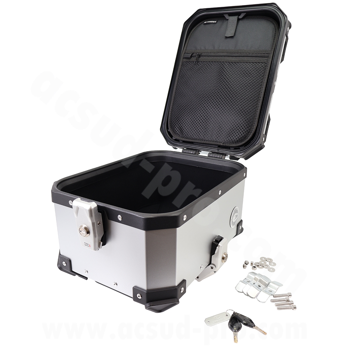 Top case moto scooter Coocase X1 aluminium series 30 litres gris - vue 5