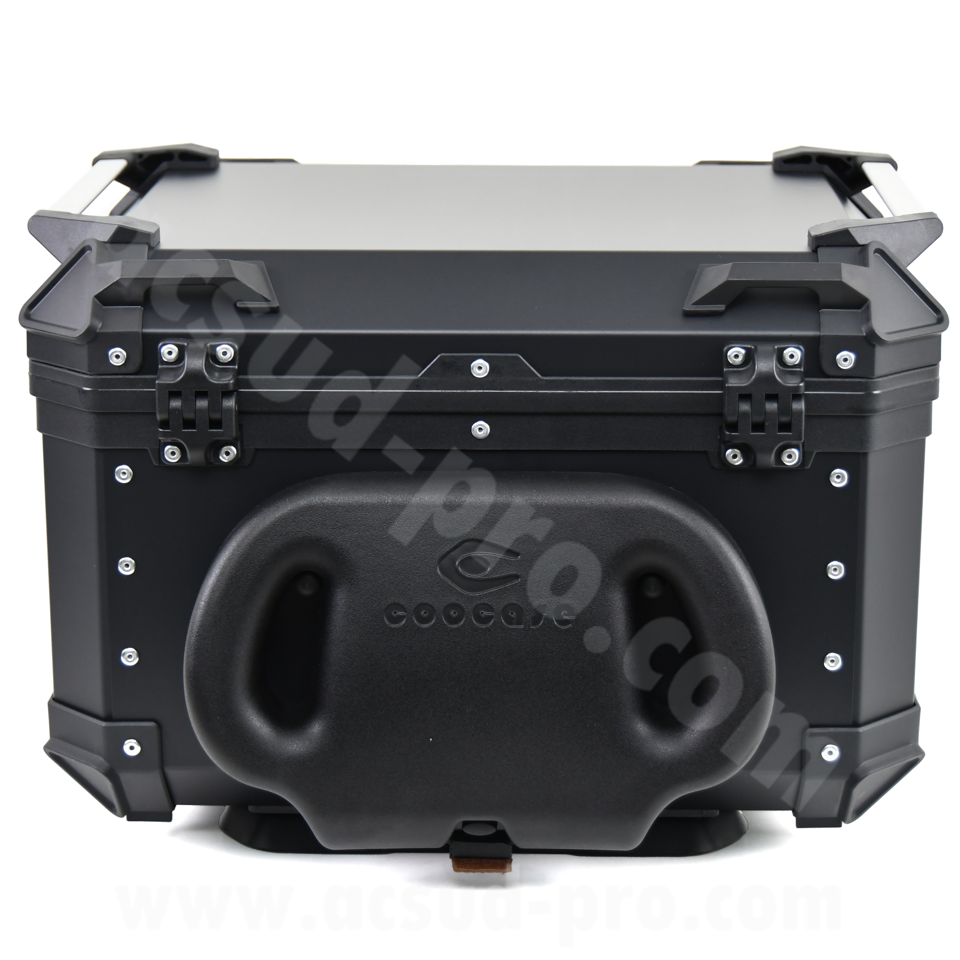 Top case aluminium Coocase série 55 litres avec dosseret ajustable noir - vue 4