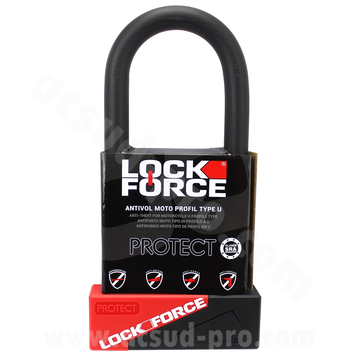 Antivol U Lockforce Protect 240 x 84 Ø19 avec 3 clés - Homologué SRA - vue 4