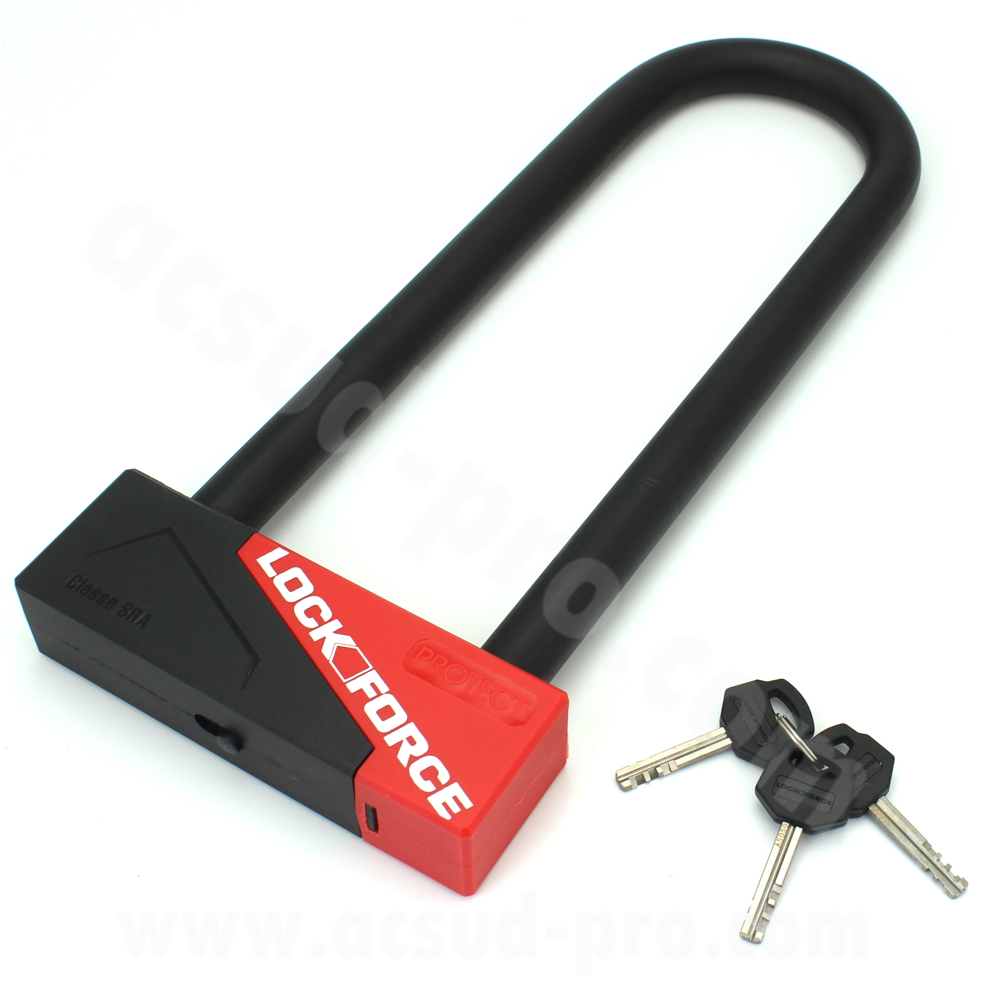 Antivol U Lockforce Protect 305 x 84 Ø19 avec 3 clés (homologué SRA) - vue 2