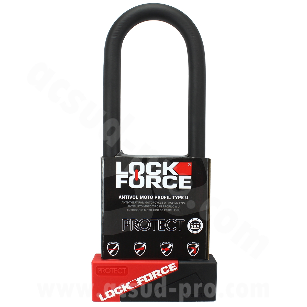 Antivol U Lockforce Protect 305 x 84 Ø19 avec 3 clés (homologué SRA) - vue 4