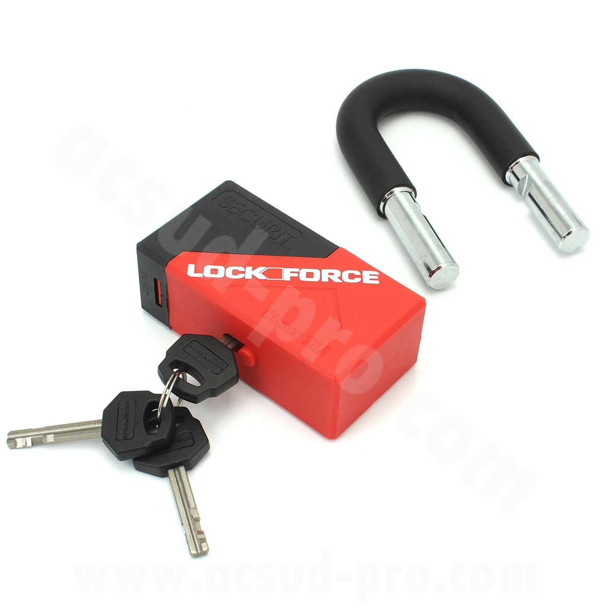 Antivol U mini Lockforce Sécurité 55 x 43 mm Ø16,5 avec 3 clés - Homologué SRA - vue 3