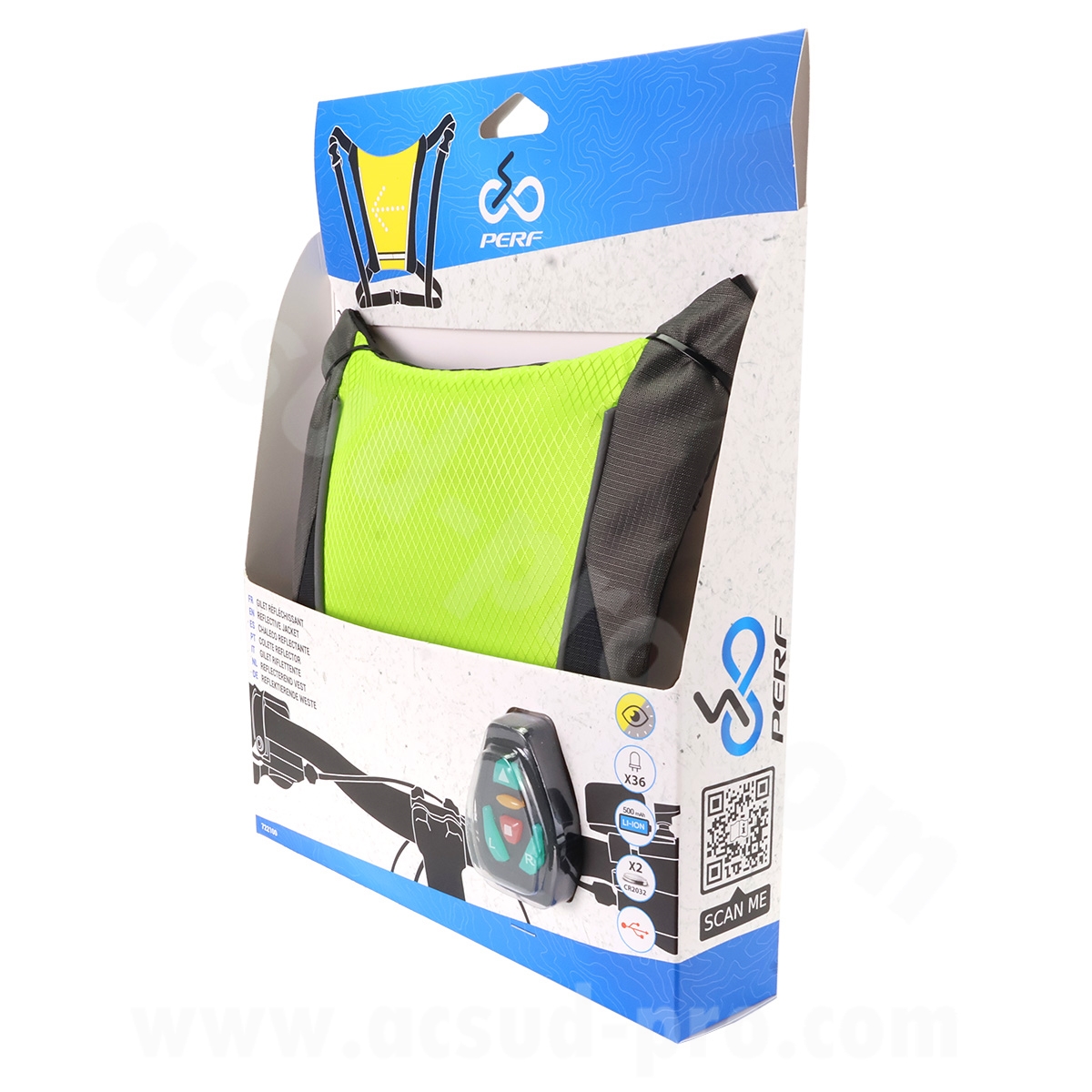 Gilet réfléchissant avec LED directionnel - vue 6