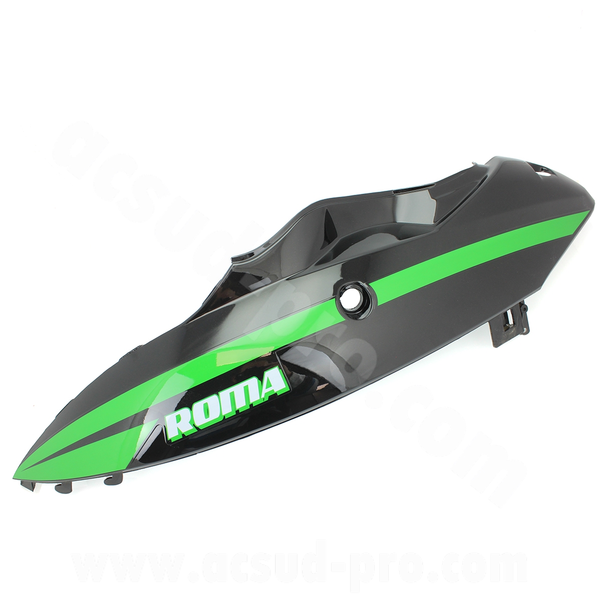 Carénage arrière gauche noir/vert Roma E5 TNT MOTOR