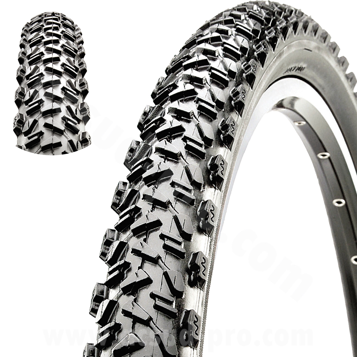 Pneu vélo 26 x 1.95 CST Dolores Peak noir tringle rigide TR (53-559)