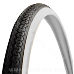 Pneu vélo 650 x 35A Michelin World Tour blanc noir tringle rigide TR (26 x 1 3/8) (35-590)