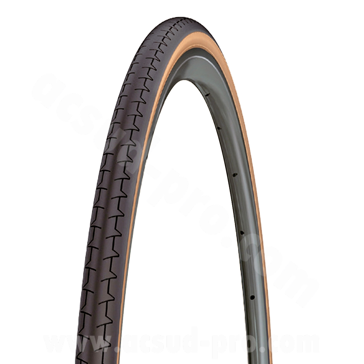 Pneu vélo 700 x 28 Michelin Dynamic Classic beige noir 3X30TPI 330g tringle rigide TR (28-622)